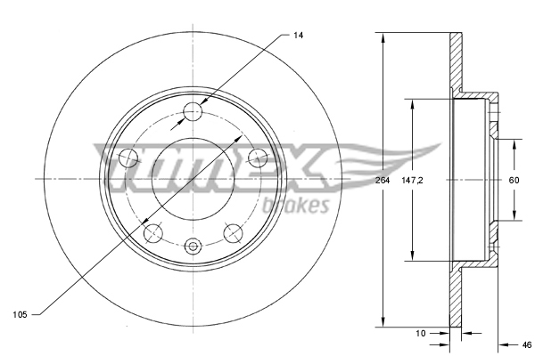 TOMEX Brakes TX 73-72...